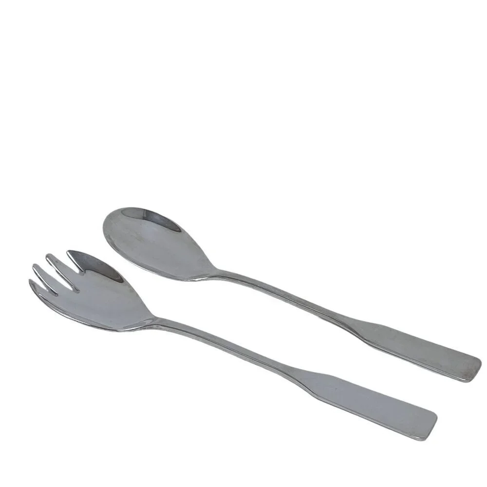 Vintage Salad Servers MK Silverplate Serving Fork and Spoon 9.25